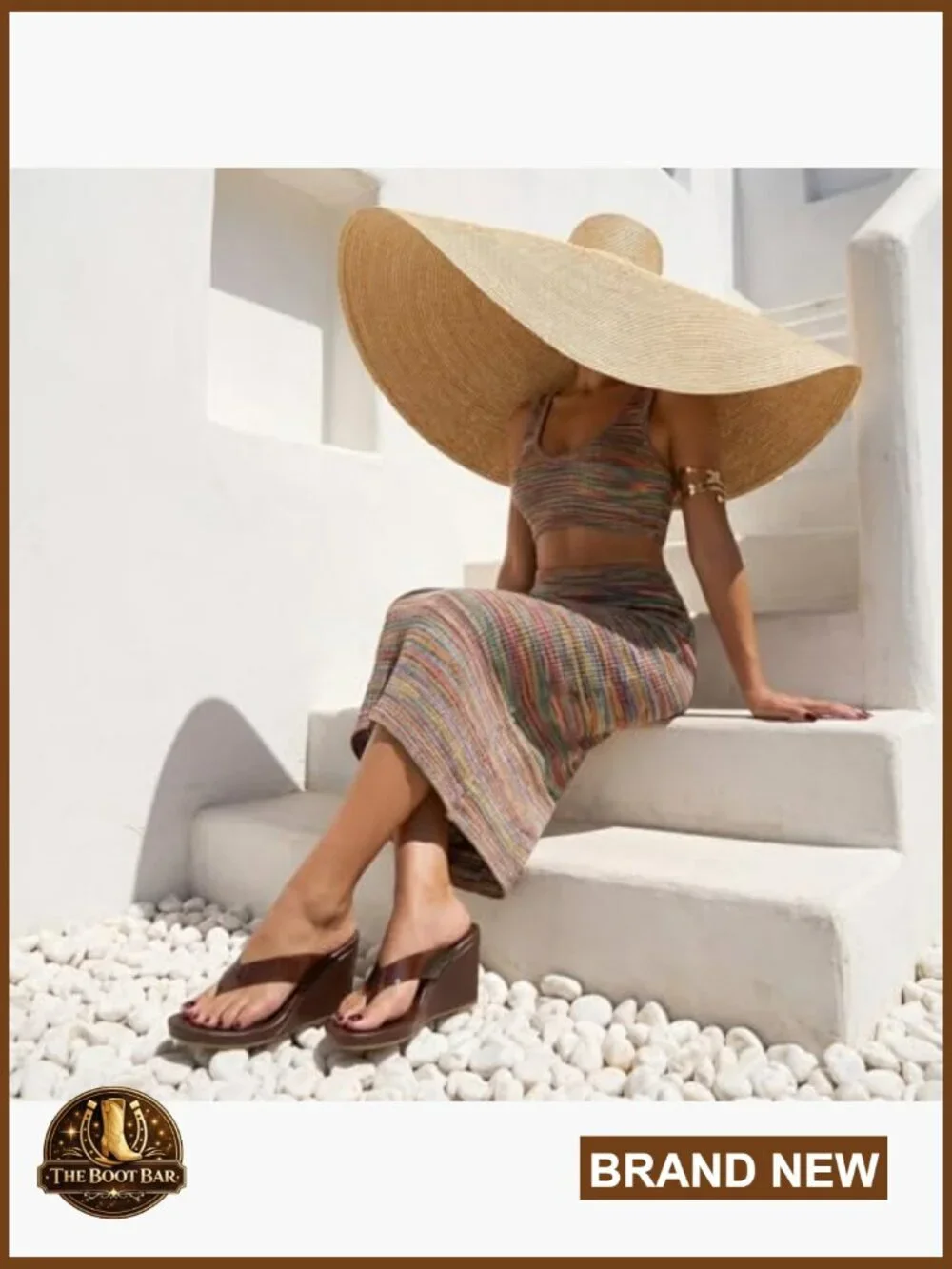 Platform Wedge Thong Sandals with Contoured Footbed, Women's Size